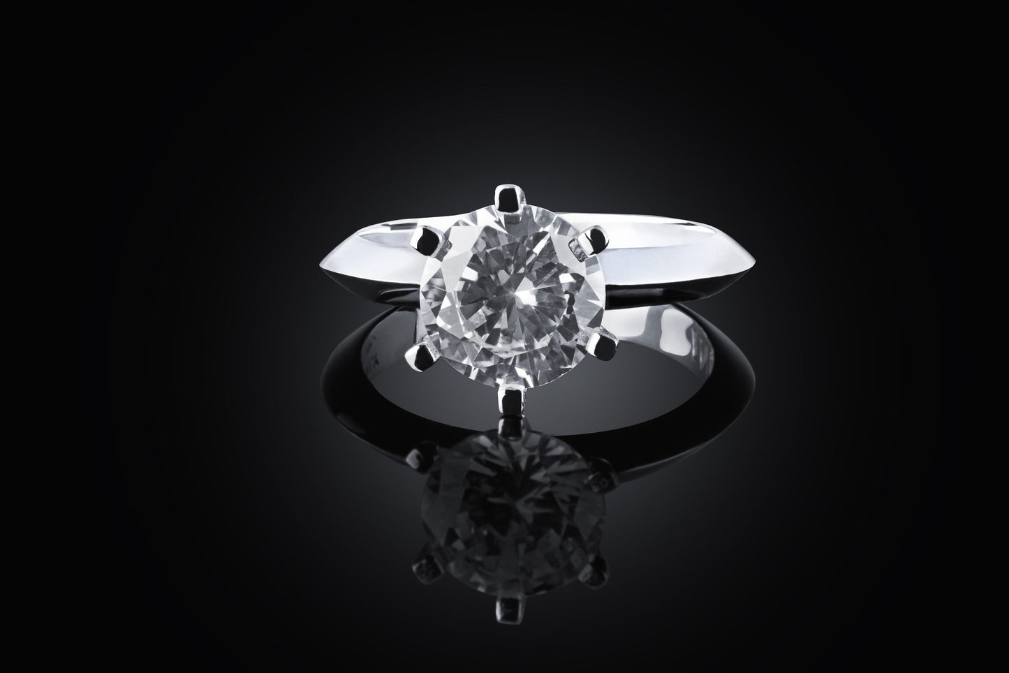 Annivesary Solitario 6 punte ref. 1005 Argento Sterling
