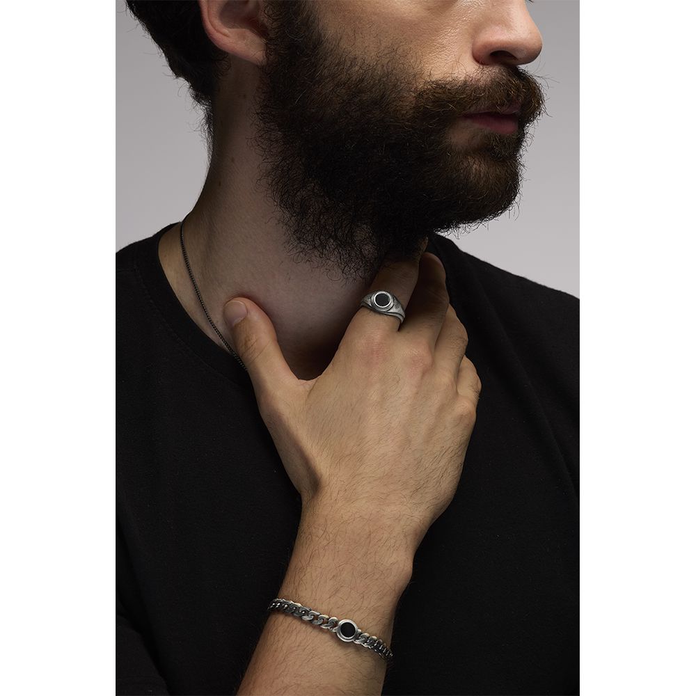 Bracciale Gemma Black Circolare - R1071/L/Rv/Pn