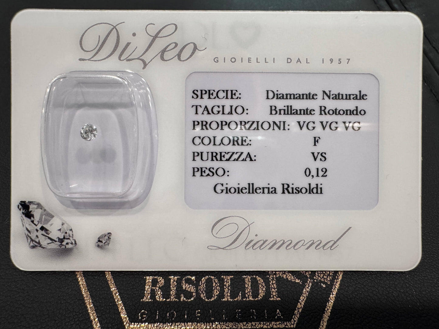 DI LEO - Diamante Naturale 0.12 in blister
