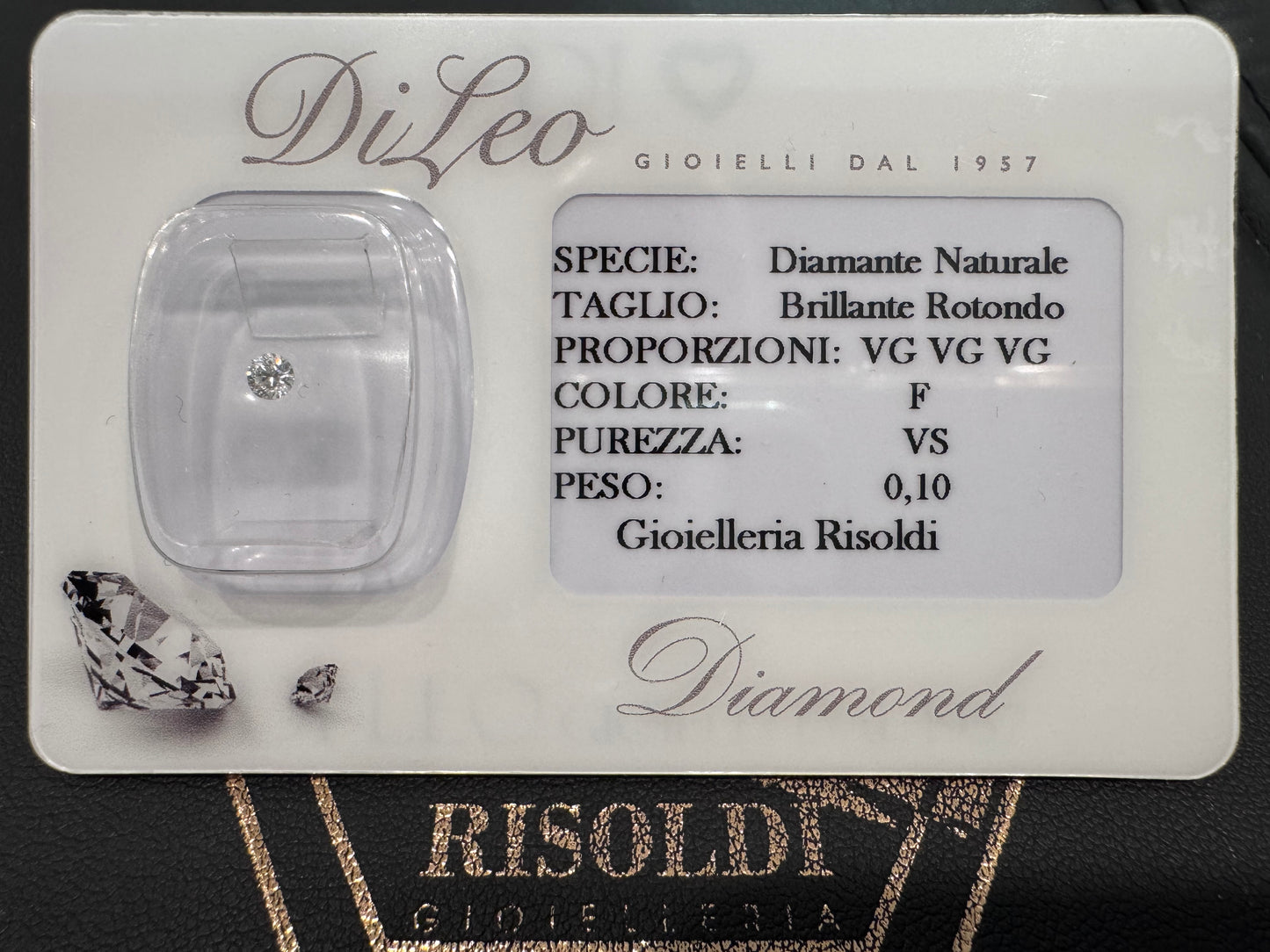 DI LEO - Diamante Naturale 0.10 in blister