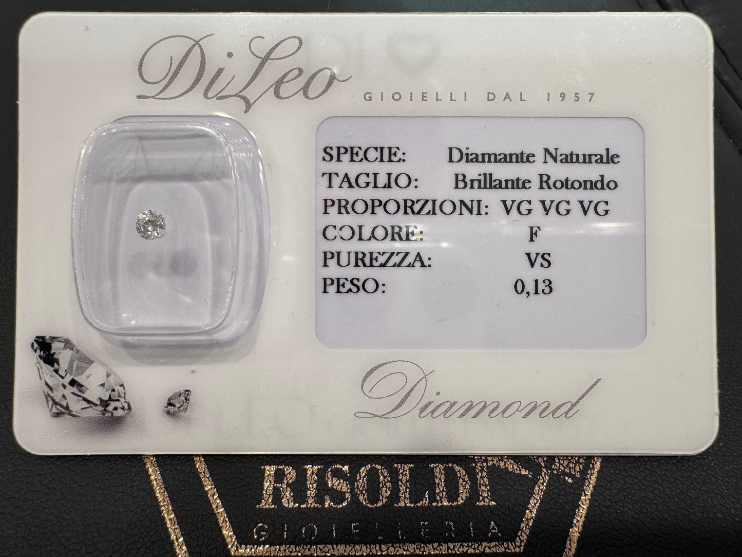 DI LEO - Diamante Naturale 0.13 in blister