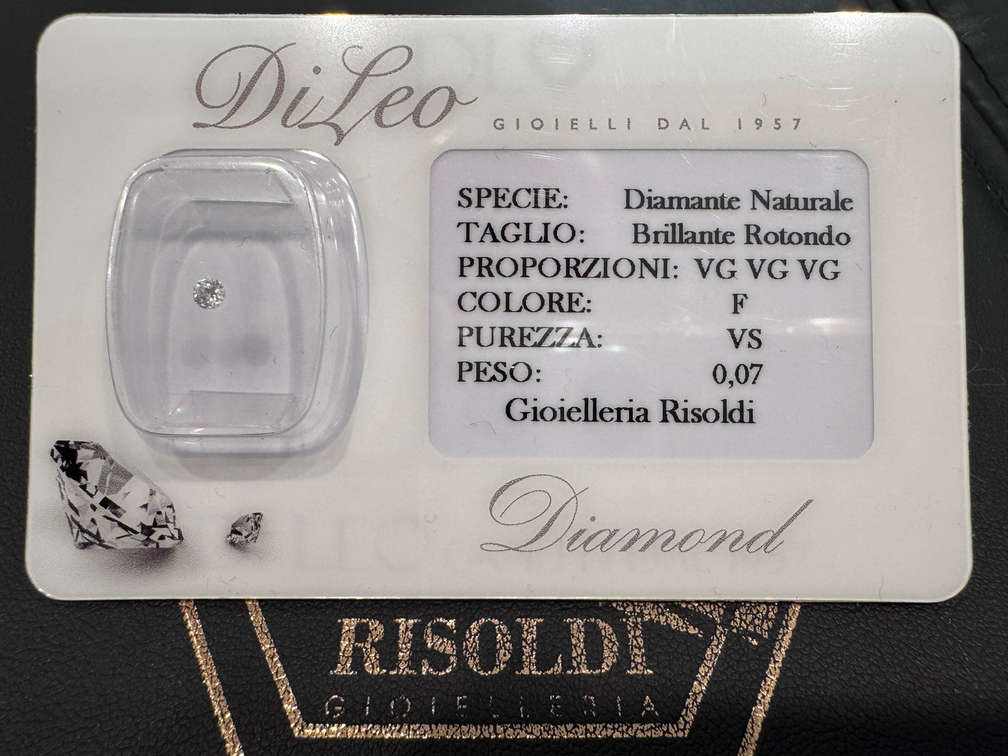 DI LEO - Diamante Naturale 0.07 in blister