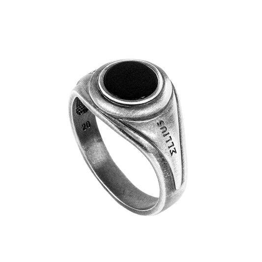 Anello Gemma Black Circolare