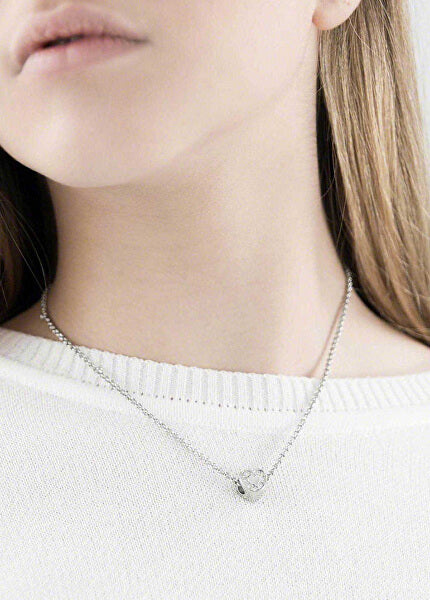 Pendente in acciaio Charm Heart Crystals