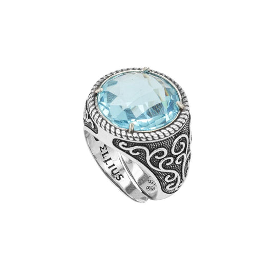 ANELLO GEMMA PIETRA COLOR TOPAZIO