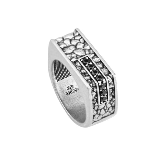 ANELLO QUADRATO PIETRE OPUS